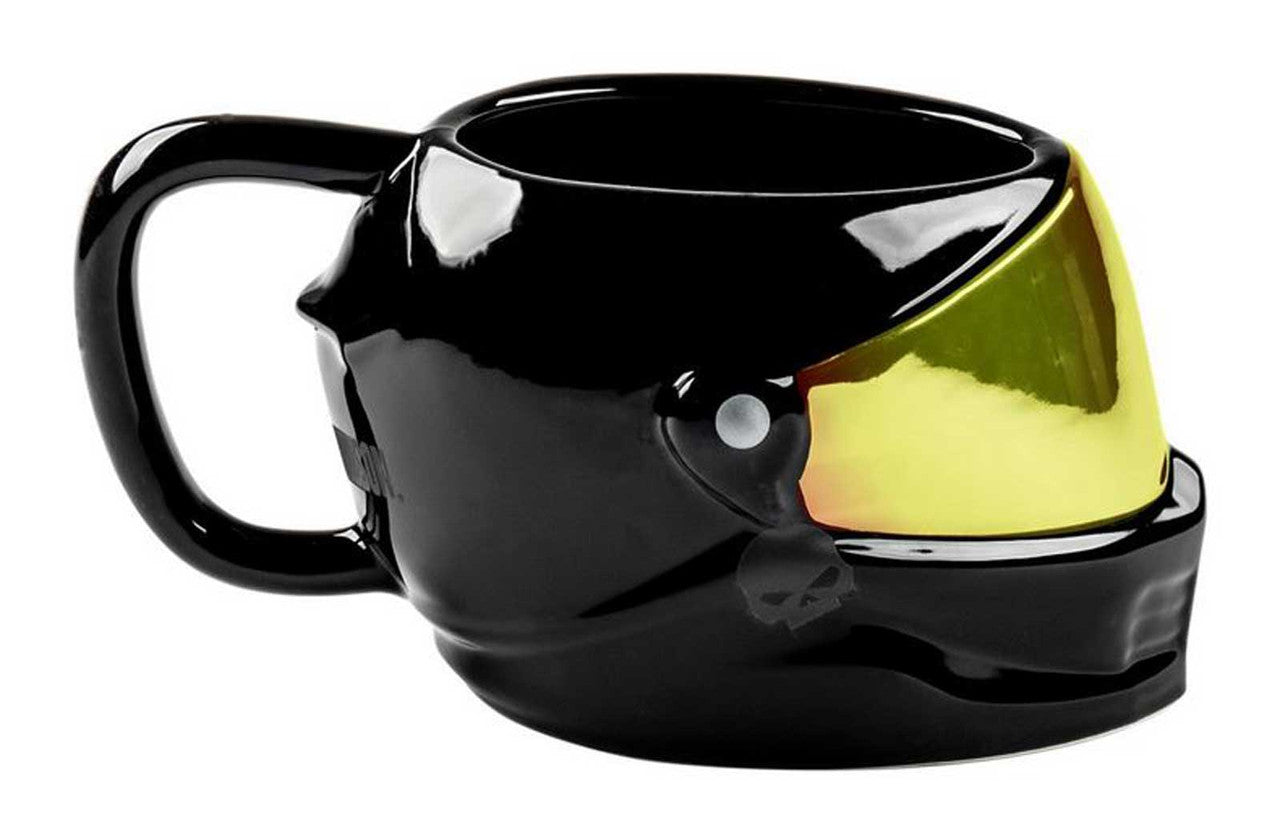 Harley-Davidson® 24 oz. Sculpted Helmet Ceramic Coffee Mug, Gloss Black Part Number: HDX-98677