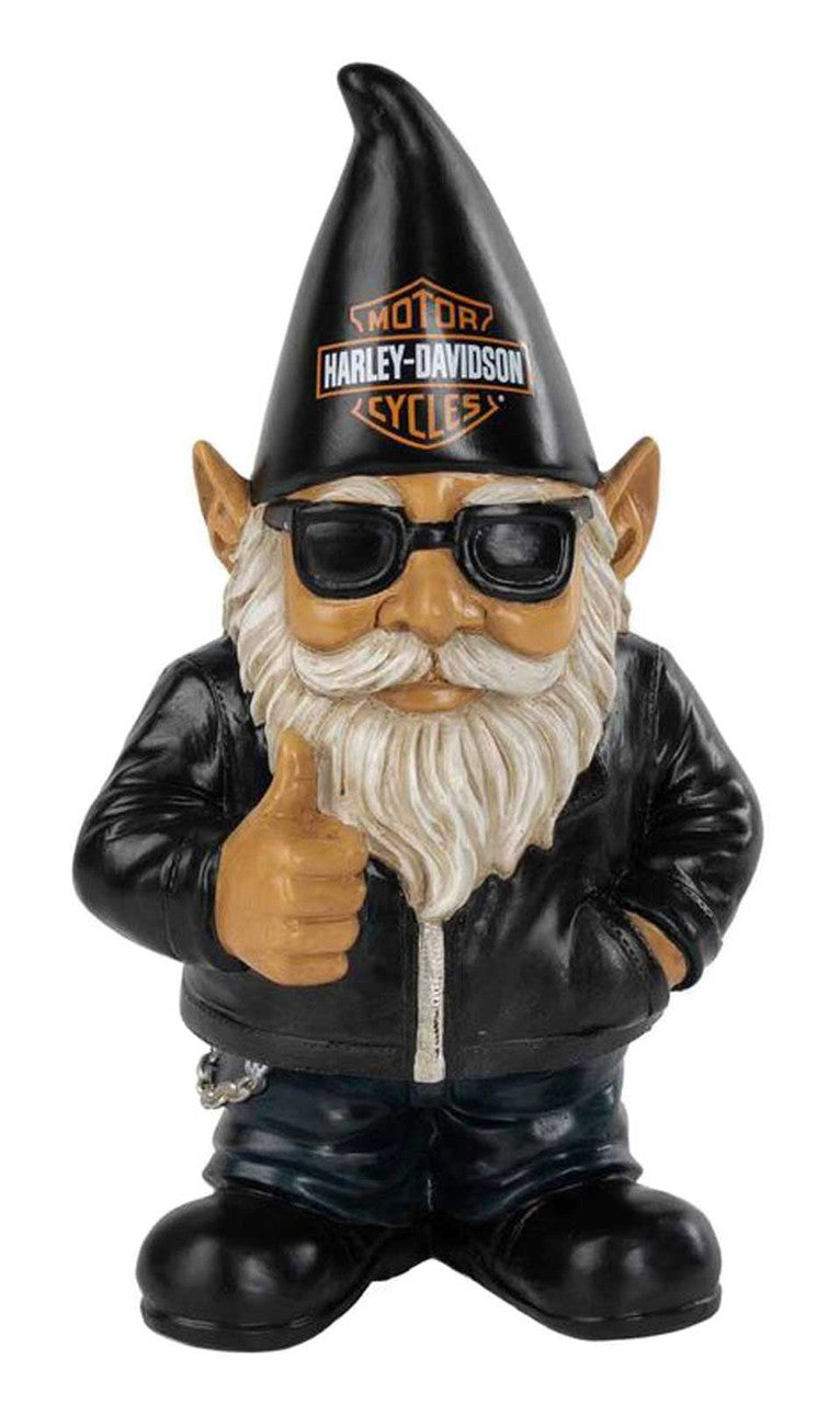 Harley-Davidson® Bar & Shield Sculpted Biker Garden Gnome Ace, Indoor/Outdoor Use HDX-99392