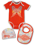 Girls 3-Piece Creeper Set, Creeper, Cap & Bib - 2501115