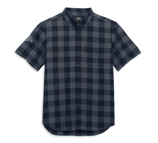 Men's Shed Font One Pocket Plaid Shirt 96186-22VM