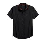 HARLEY-DAVIDSON® MEN'S LASER CUT POCKET STRETCH SHIRT 96267-20VH