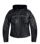 HARLEY-DAVIDSON MISS ENTHUSIAST WOMEN'S 3-IN-1 LEATHER JACKET 98030-12VW