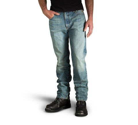 Harley-Davidson® Men's Modern Straight Jeans Light Wash, Denim. 99003-15VM