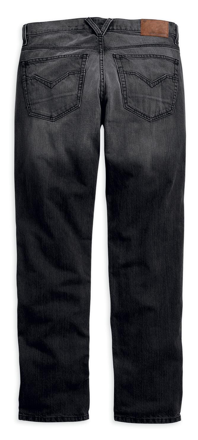 MEN'S STRAIGHT LEG FIT MODERN JEANS, WASHED BLACK 99029-16VM