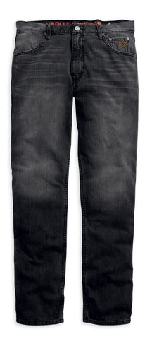 MEN'S STRAIGHT LEG FIT MODERN JEANS, WASHED BLACK 99029-16VM