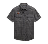 Men's Vintage Logo Plaid Shirt - Slim Fit 99102-20VH