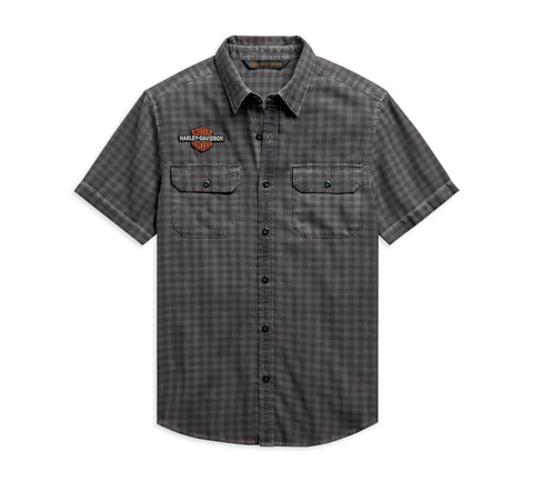 Men's Vintage Logo Plaid Shirt - Slim Fit 99102-20VH