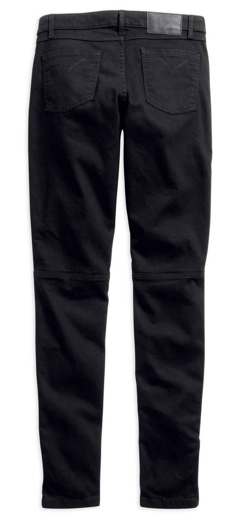Harley-Davidson® Women's Black Label Skinny Zip Mid-Rise Jeans, Black 99178-16VW