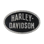 Harley-Davidson® Womens Marquee Embellished Belt Buckle, Nickel Finish HDWBU10309