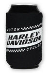 Harley-Davidson® Ignition Race Flag Neoprene Can Flat Wrap, Black & White CF33488