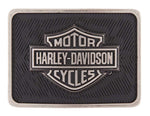 Harley-Davidson® Men's Legacy B&S Belt Buckle, Antique Nickel Finish HDMBU11659